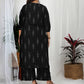 Exclusive black cotton kurti with pant for sizes upto 6XL