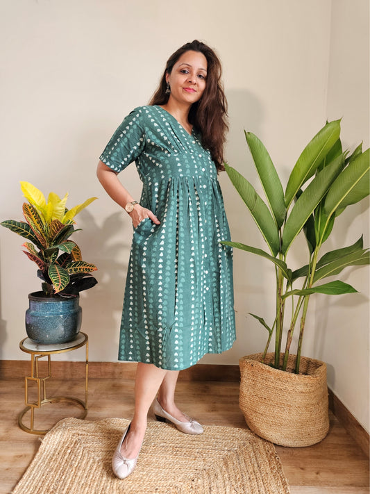 Dabu Cotton Button Down dress for women