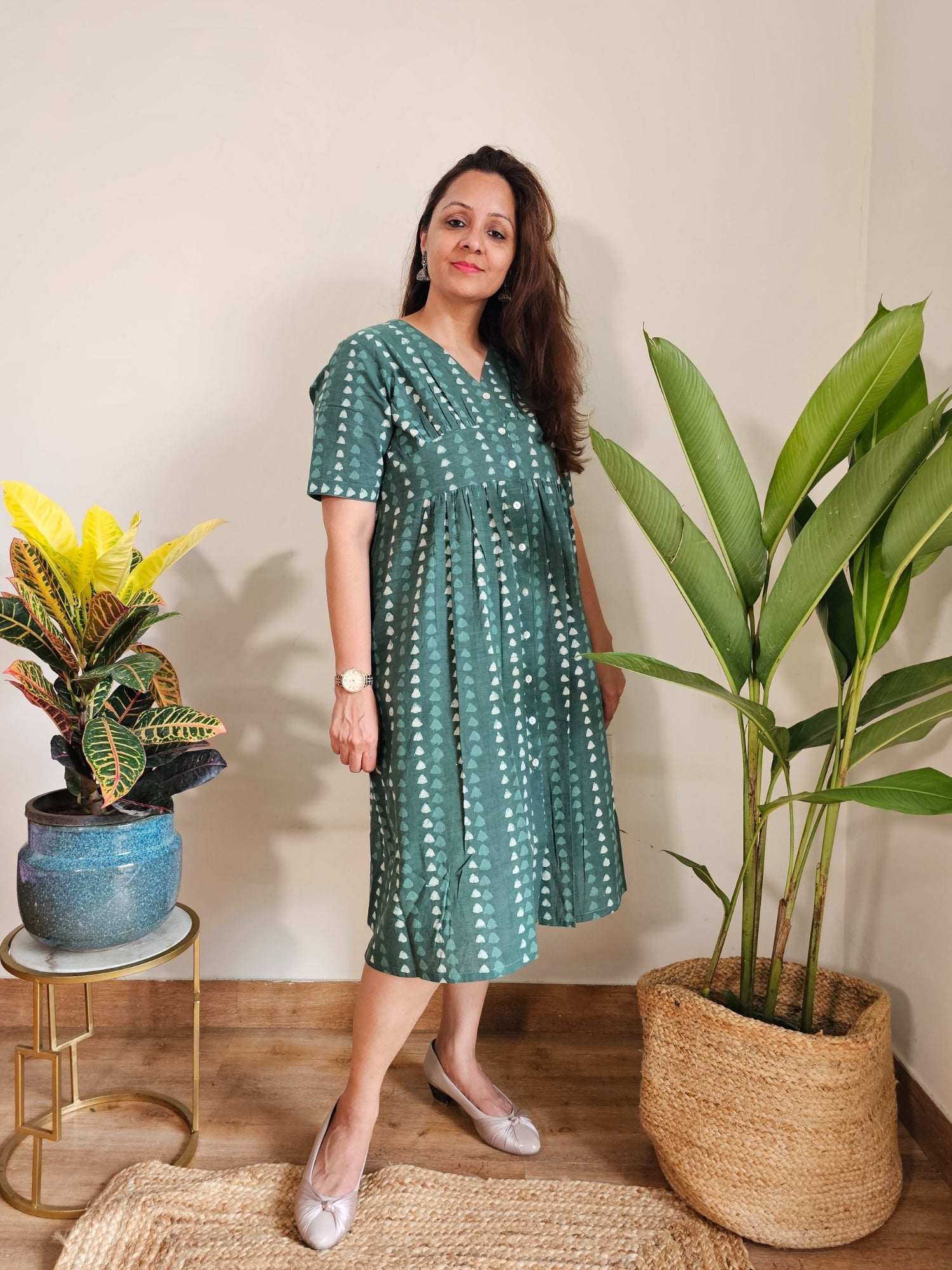 Dabu Cotton Pocket dresses for women