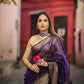 Maheshwari handmade Zari border saree with Buta work