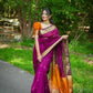 Maheshwari handmade heavy Rose Buta Pallu Saree