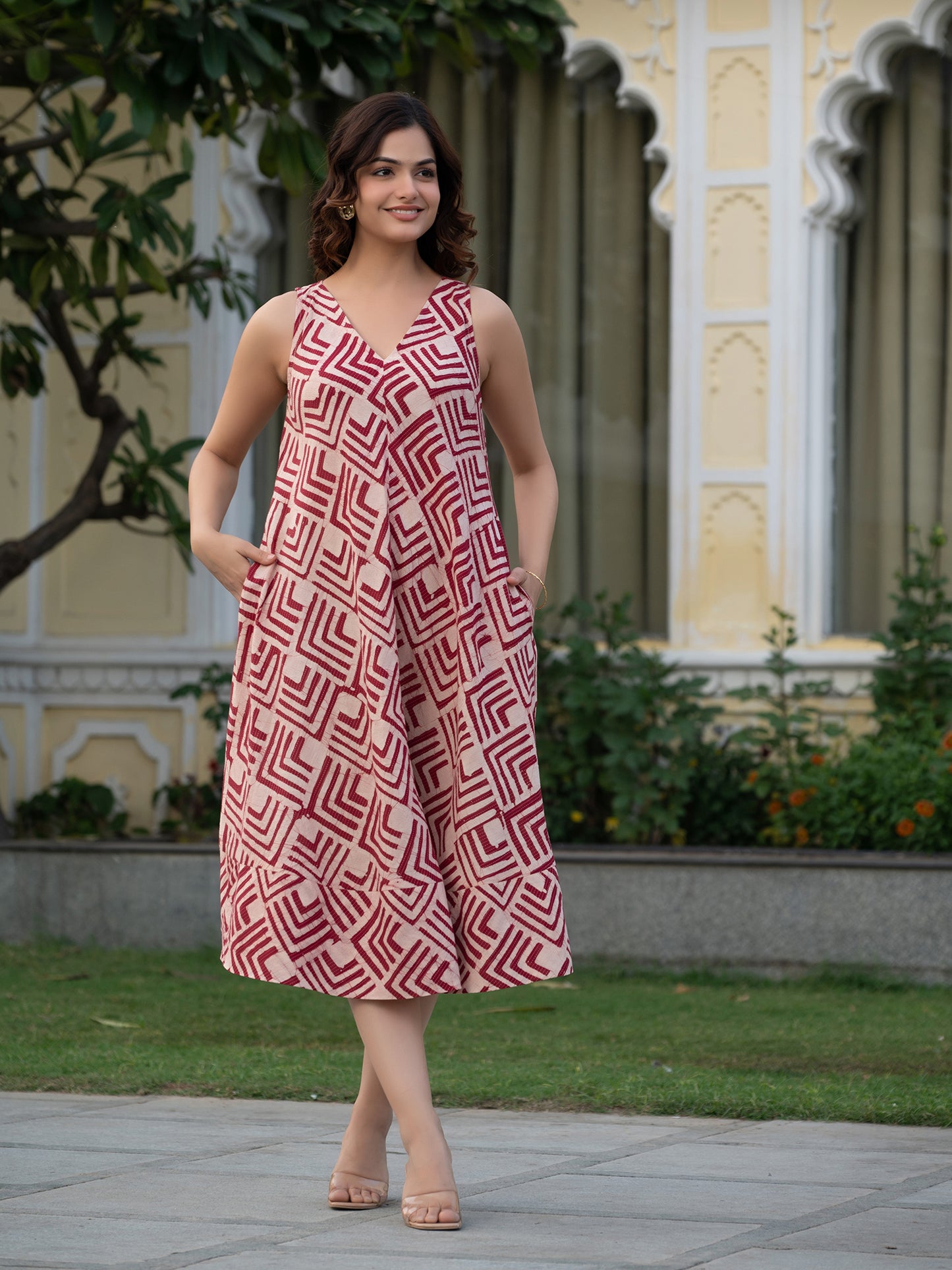 batik print work dresses for women by Darzaania