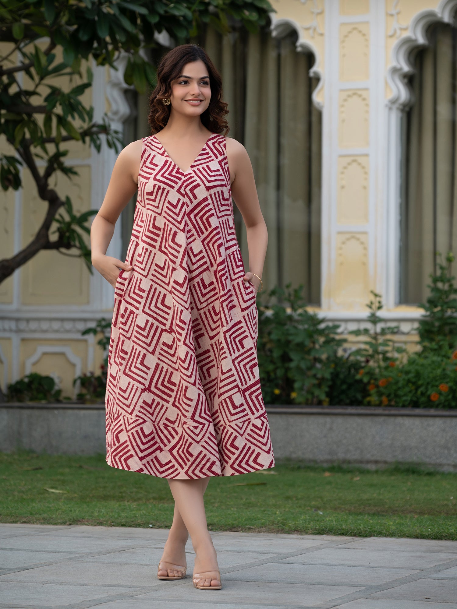 batik print work dresses for women by Darzaania