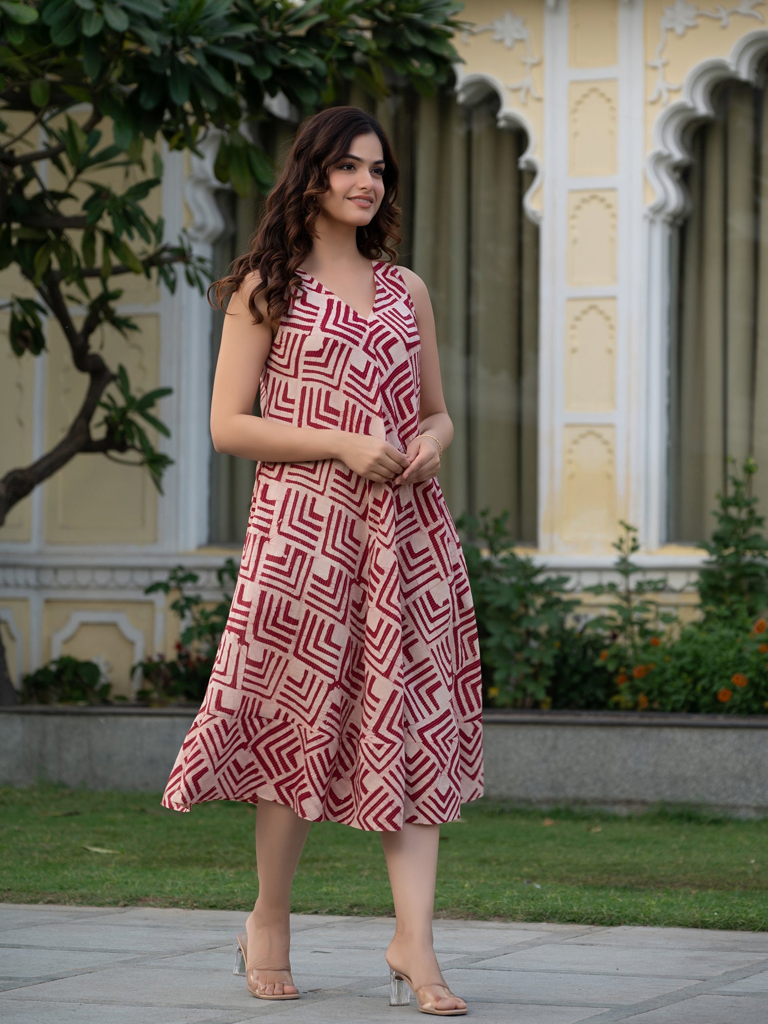 batik kantha work dress 100% cotton dresses for women