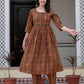 Darzaania Nayra printed cotton kurta set for women with matching pants