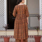 Back view of Darzaania Nayra cotton kurta set featuring all-over print