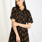 Black Cotton Midi Dress for women online
