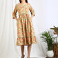 Yellow Cotton Midi for women