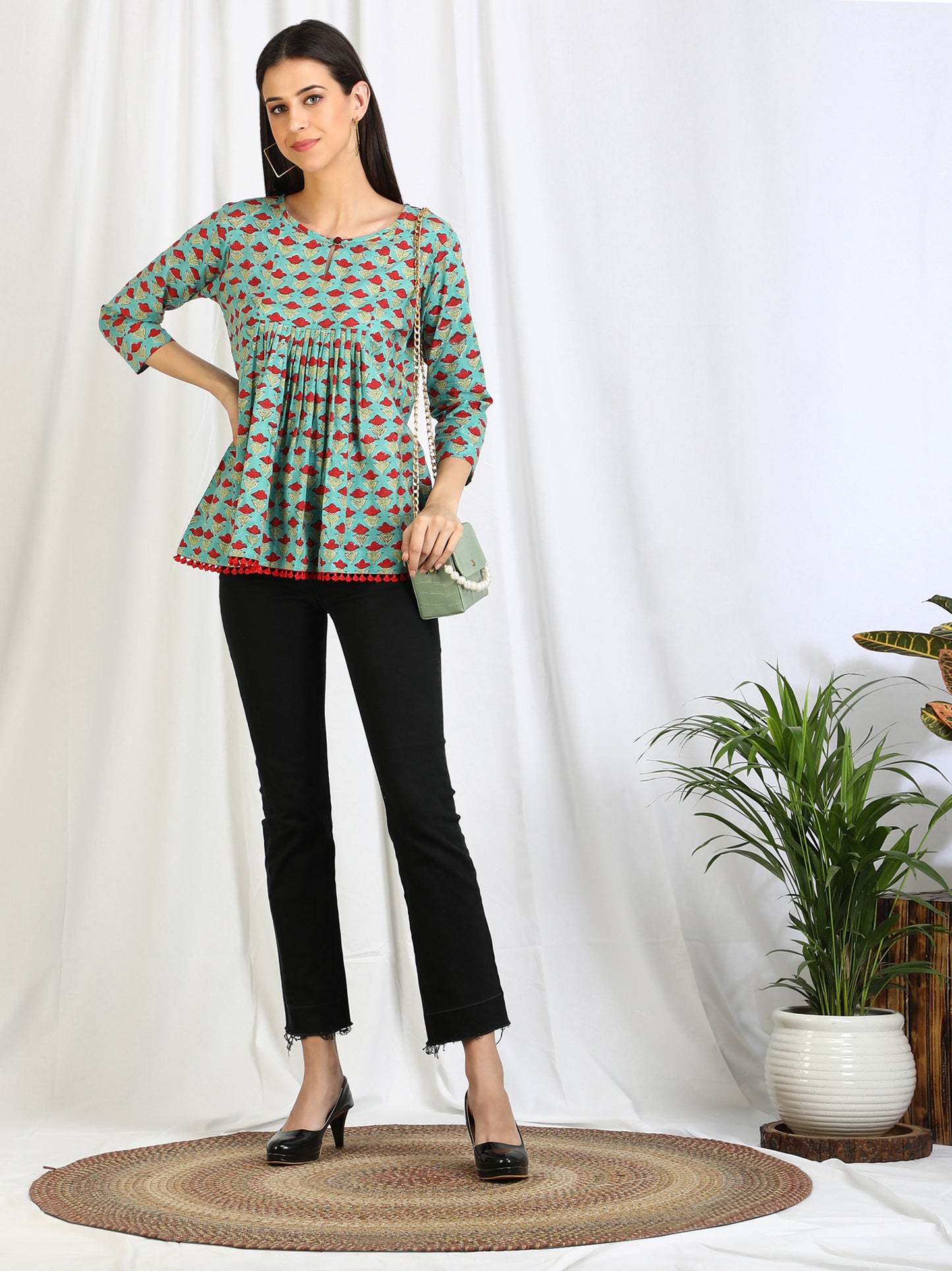 green tops for women 