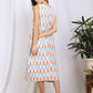 white ikat midi dress online