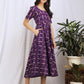 Purple Lavender Ikat cotton maxi dress