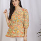 Floral Daabu Print Cotton Work Wear top for women