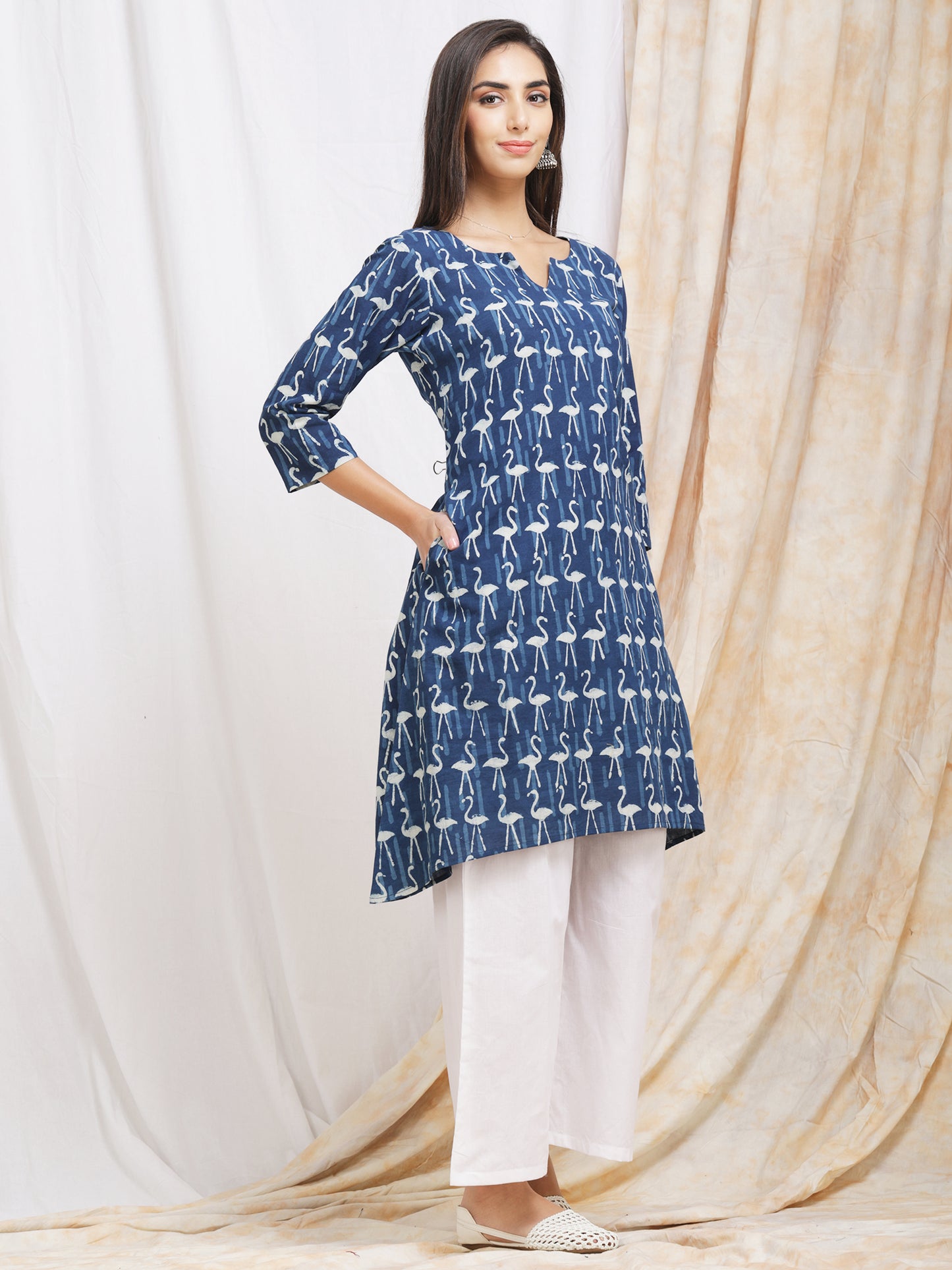 Natural Indigo Color Kurtis for Women 