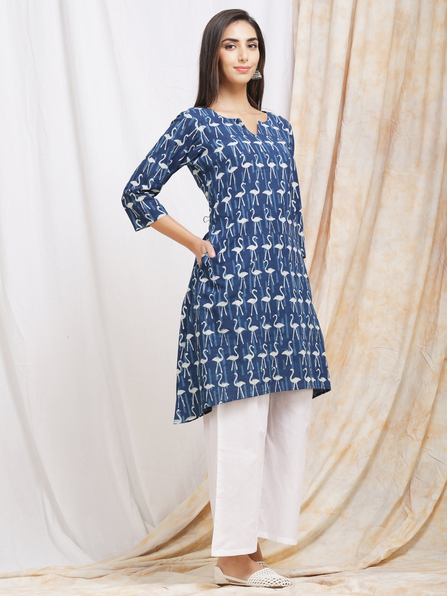 Natural Indigo Color Kurtis for Women 