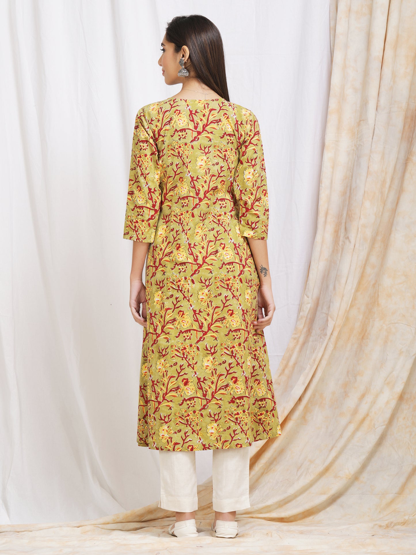 bright cotton kurta kurti for women