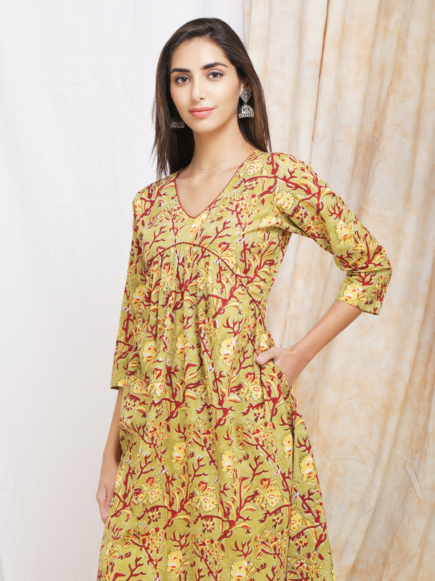 Block Print 'Vanya' Cotton Kurta