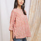 Pink cotton top for women 