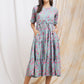 pink flowers cotton dress online