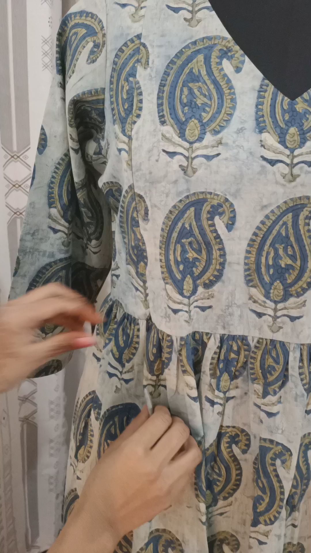Pure Cotton Feeding Dress with Invisible zips