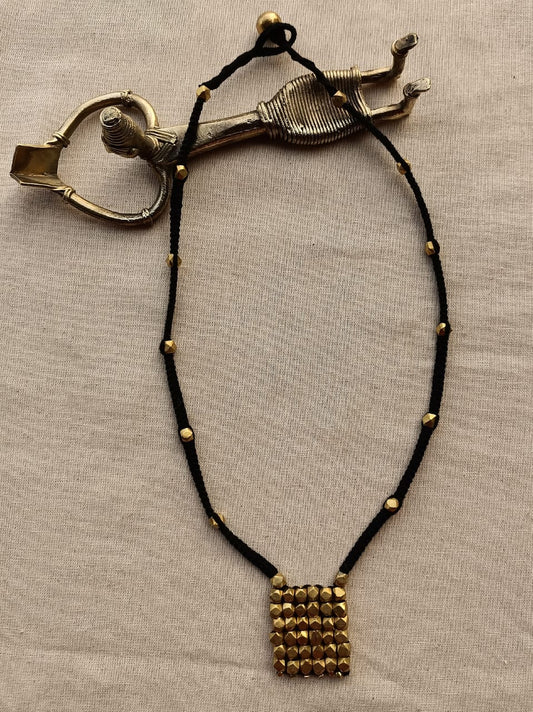 Black thread Necklace Dokra 