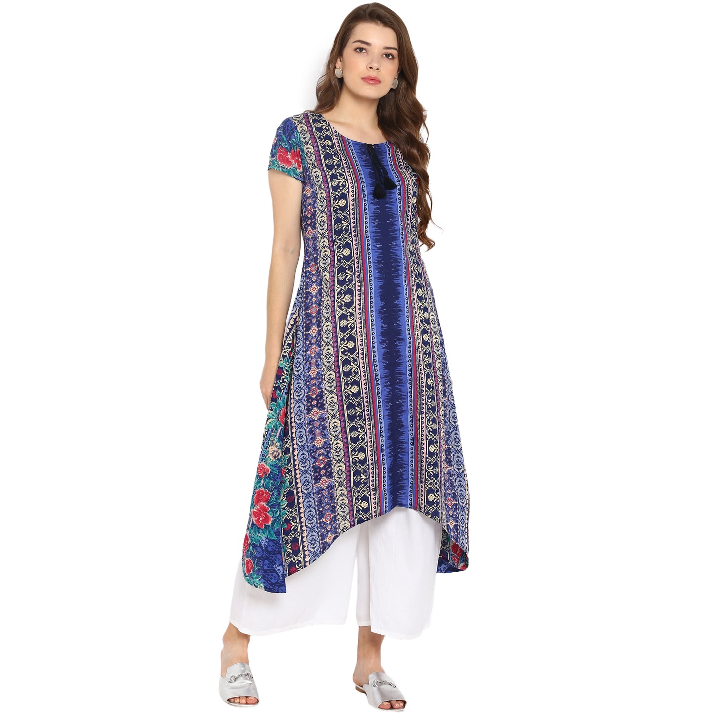 White Freesize Palazzo Online