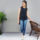 Ikat Cotton Button Down Top for women