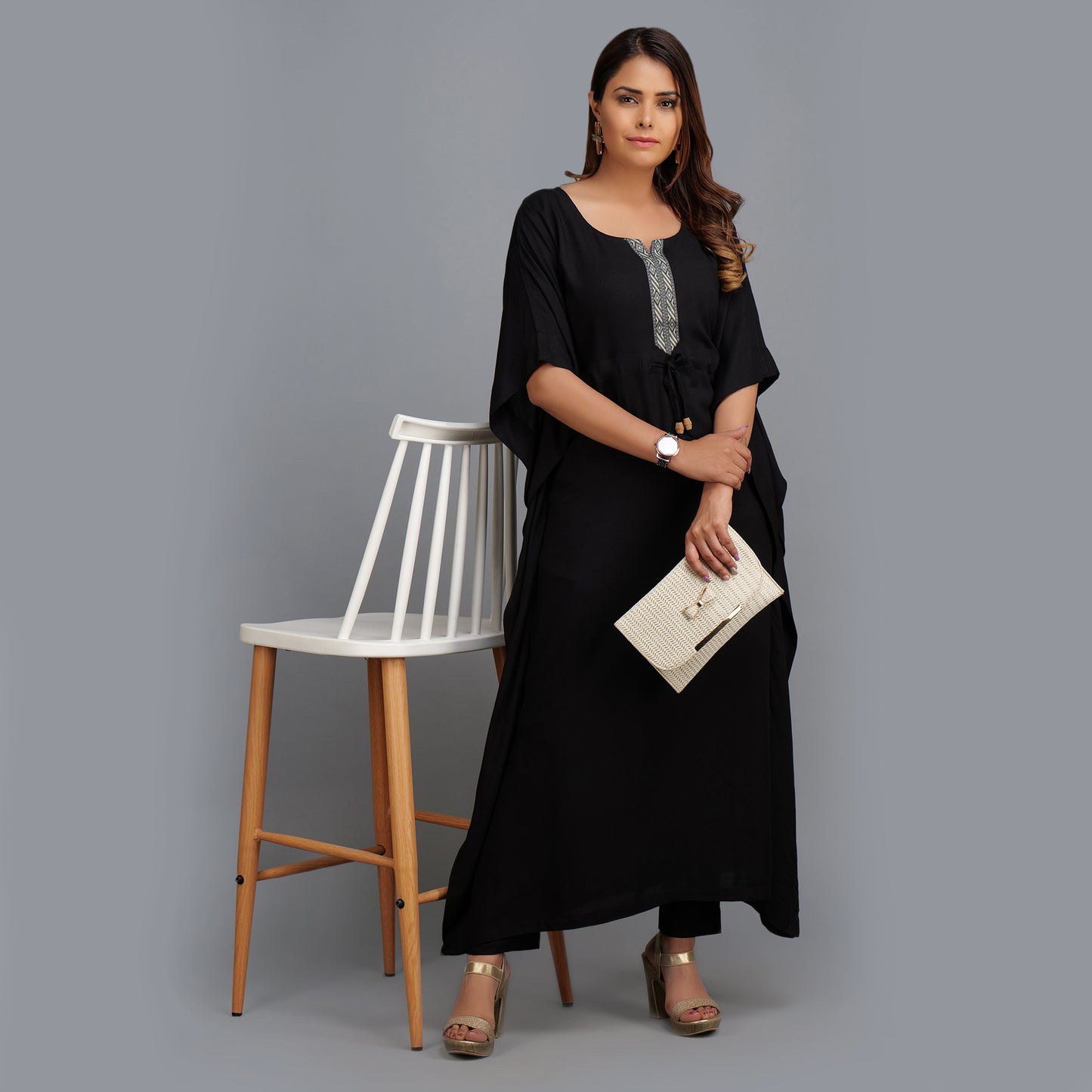 Black Kaftan Set Online