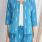 Blue Ikat Cotton Jacket