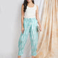 Turquoise Color  Ikat cotton harem pants for women