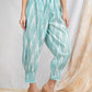 Sea Green Ikat Harem Pants for Women