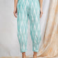 Turquoise Blue Ikat Harem Pants for Women