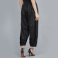 Black Cotton Harem Pants