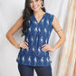 Natural indigo cotton top for women