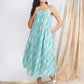 Turquoise Blue Cotton Dress for Ladies
