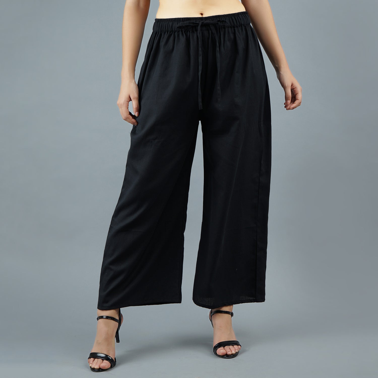 Black Freesize Palazzo