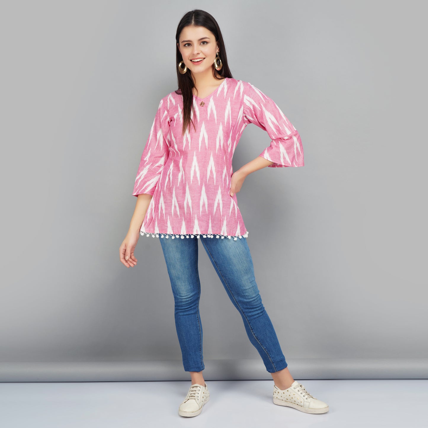 Laced hem top for women on sale