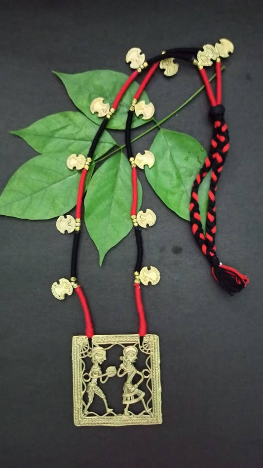 Dhokra Big Pendant Necklace Online