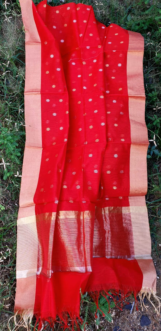 Exclusive Handwoven Cotton Silk Dupattas Online