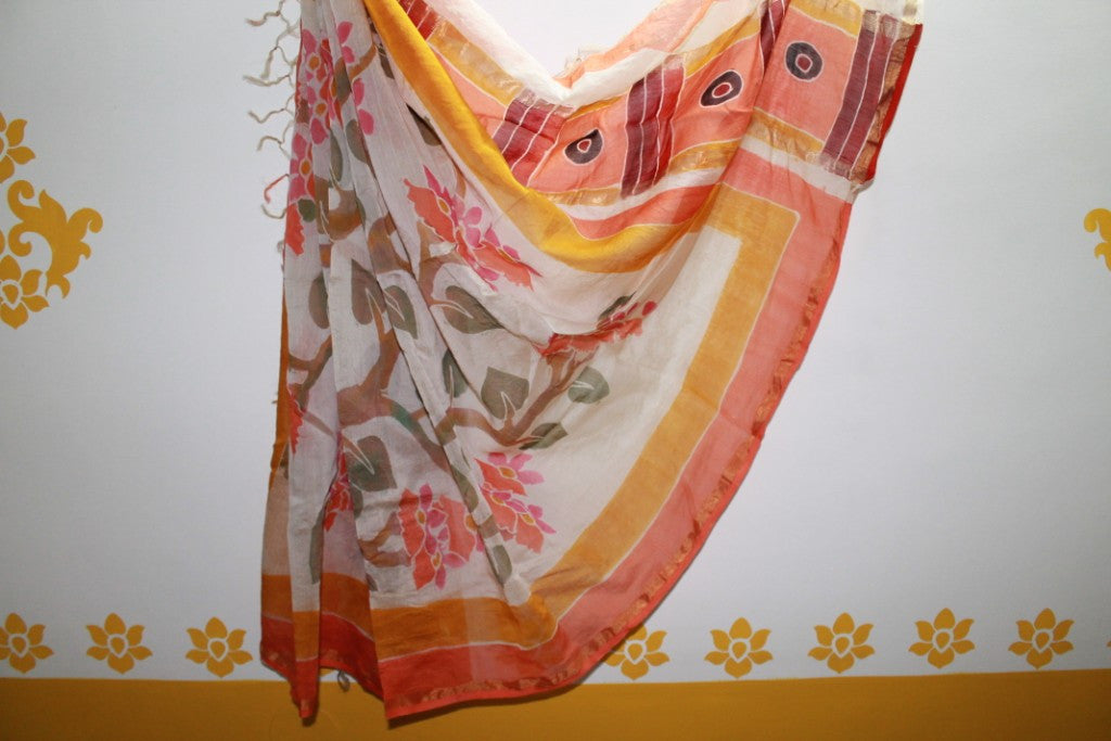 Maheshwari Kalamkari Cotton Dupatta