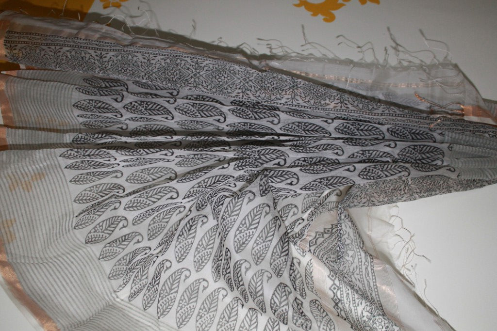 Maheshwari Block Print Cotton Dupatta