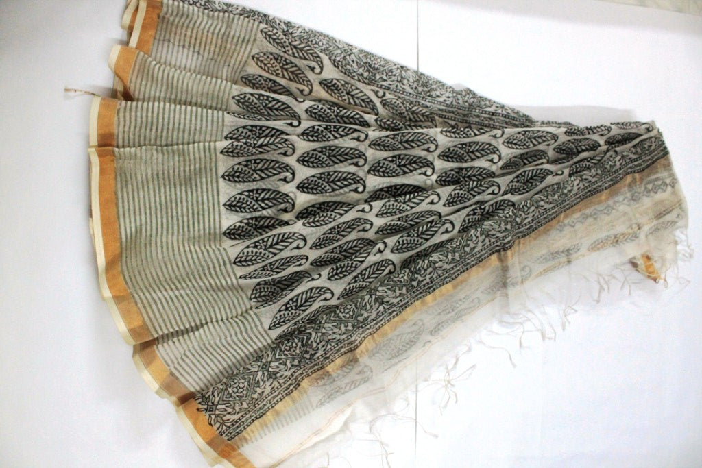 Maheshwari Block Print Cotton Dupatta