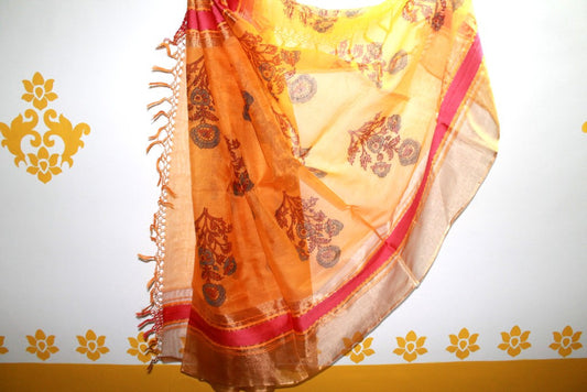 Maheshwari Kalamkari Cotton Dupatta