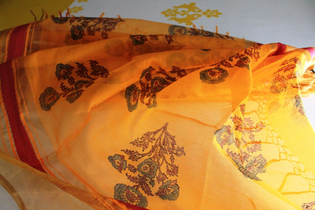Maheshwari Kalamkari Cotton Dupatta