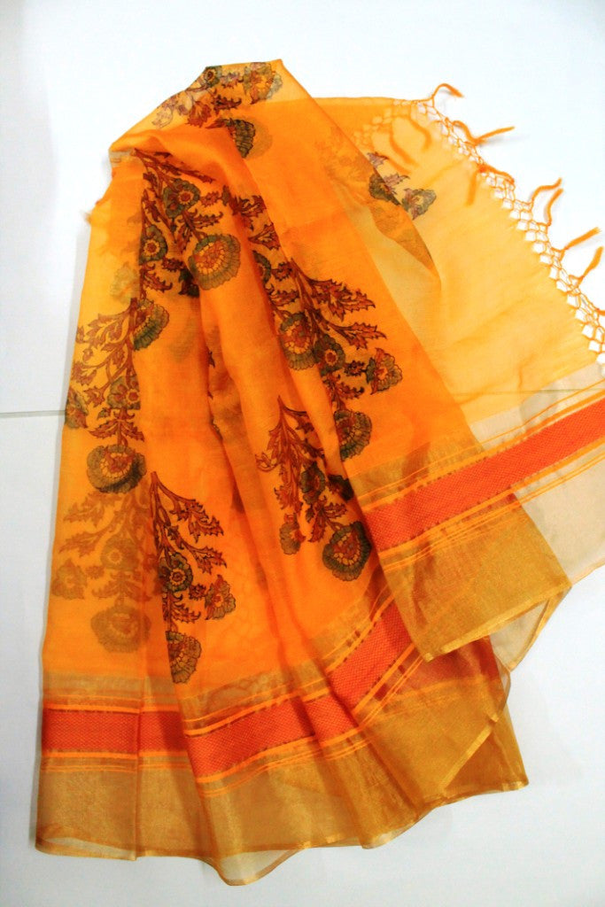 Maheshwari Kalamkari Cotton Dupatta