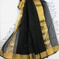 Maheshwari Black Gold Silk Dupatta