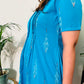 Blue Ikat Cotton Dress Darzaania