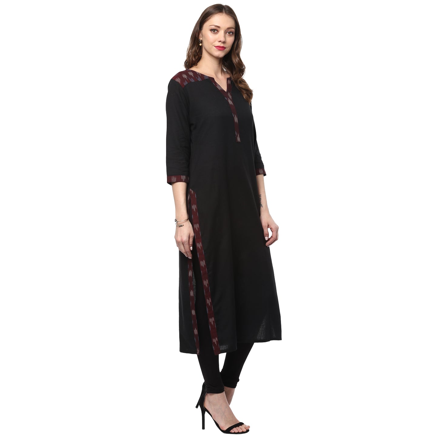 Black cotton kurti online