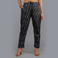 Darzaania Black Ikat Cotton Pants for Women